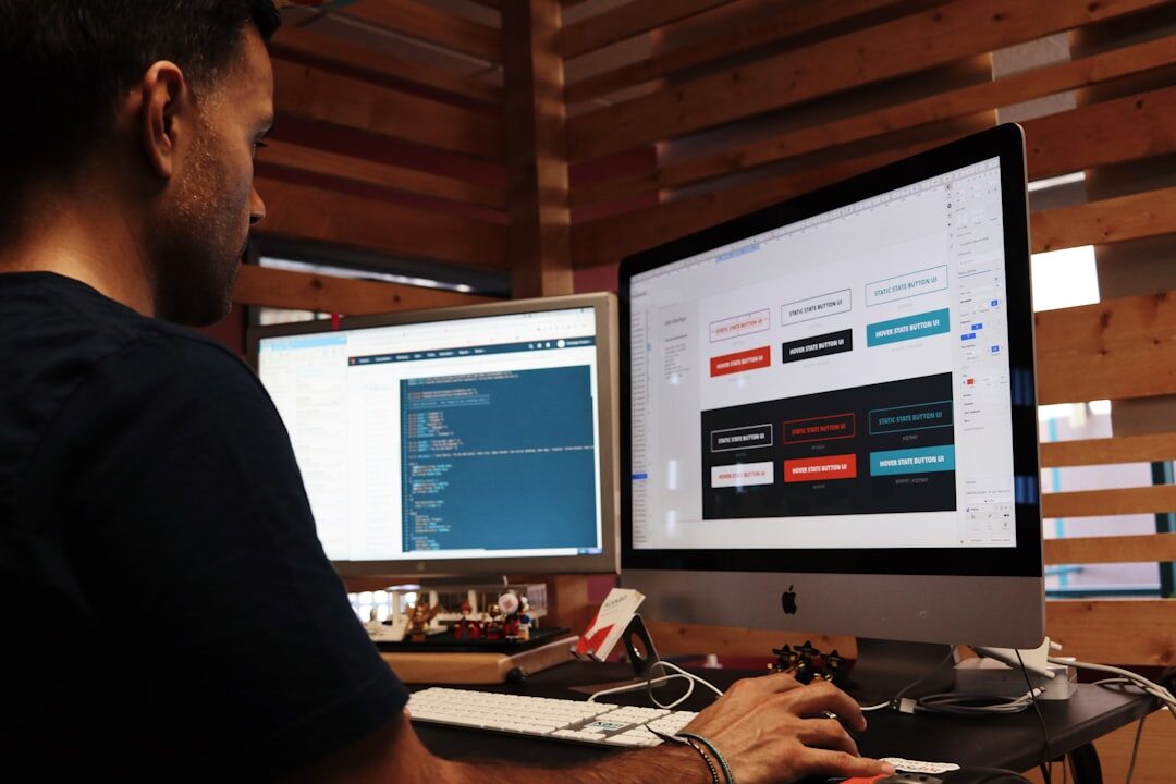 web developer coding