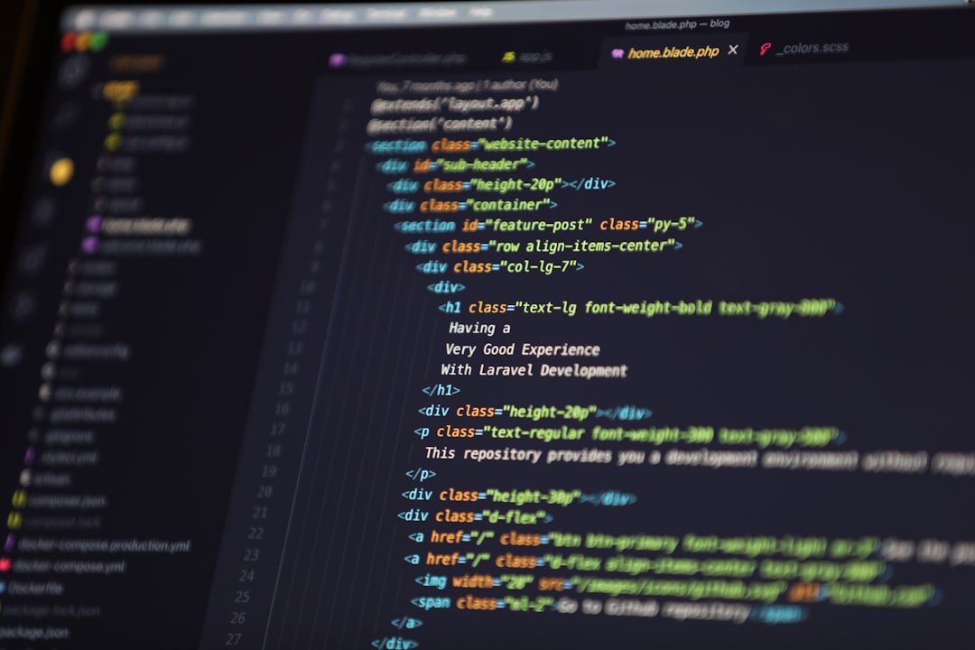 web developer coding