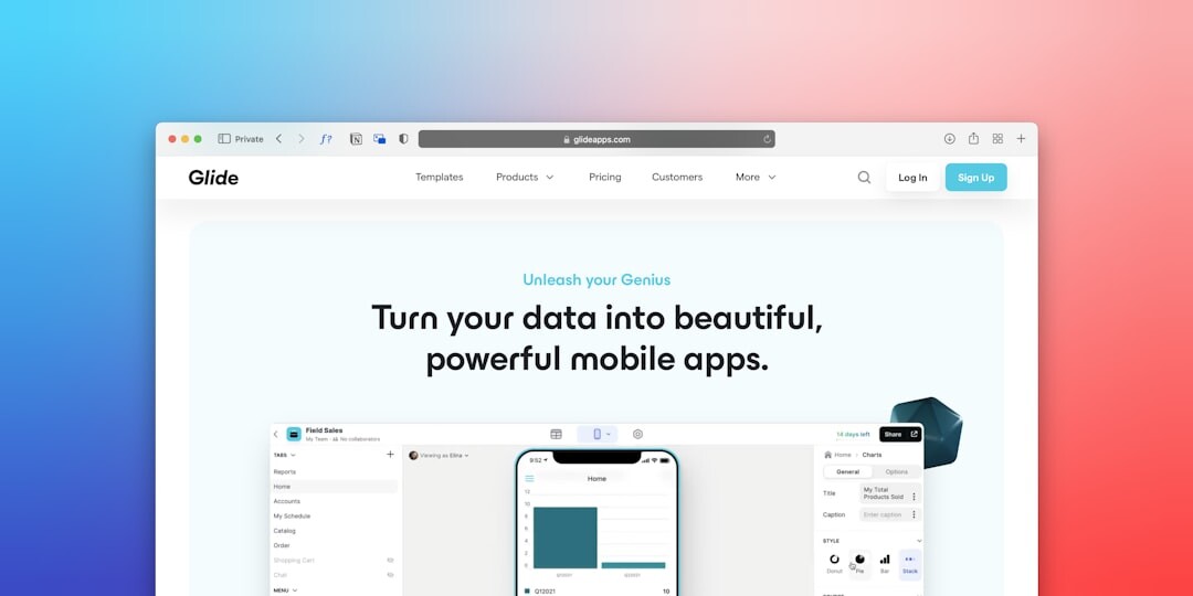 interactive blog interface