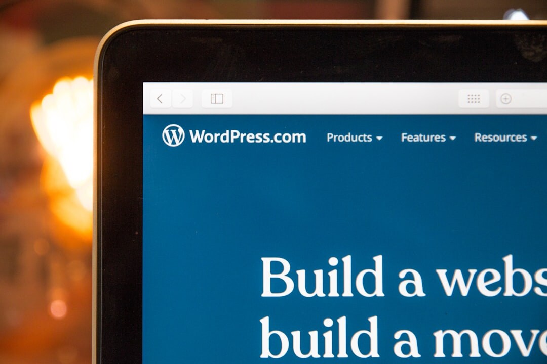 blog website on screen